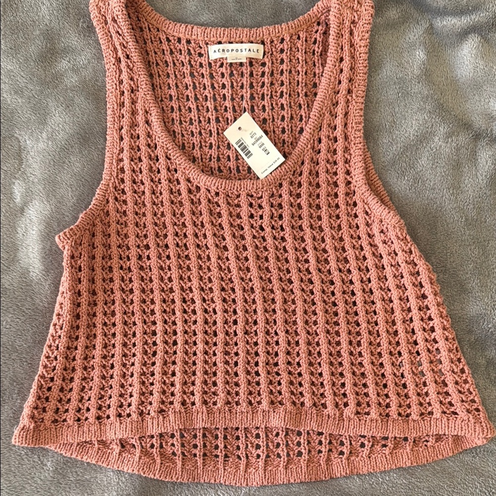 Aeropostale Women's Pink Knit Tank Top